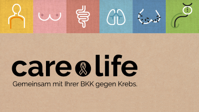 Logo BKK-Kampagne "care life" - gemeinsam gegen Krebs